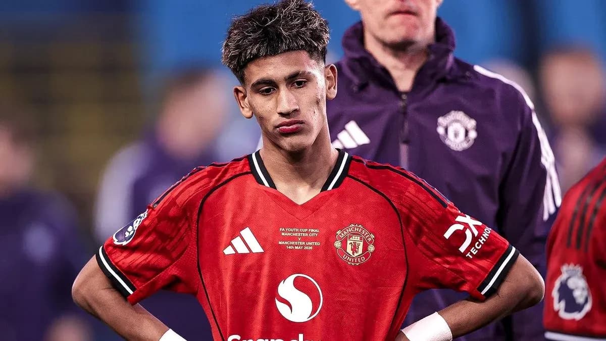 Manchester United player during FA Youth Cup final