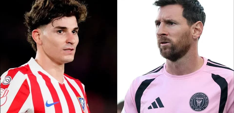Atletico Madrid and Inter Miami players in jerseys