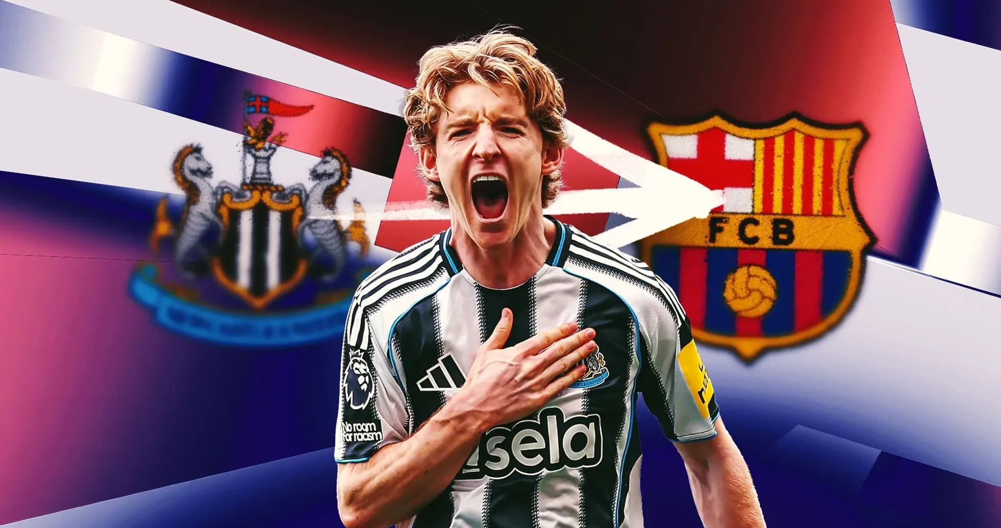 Futbolçu Newcastle formasında qollarını döşəyir
