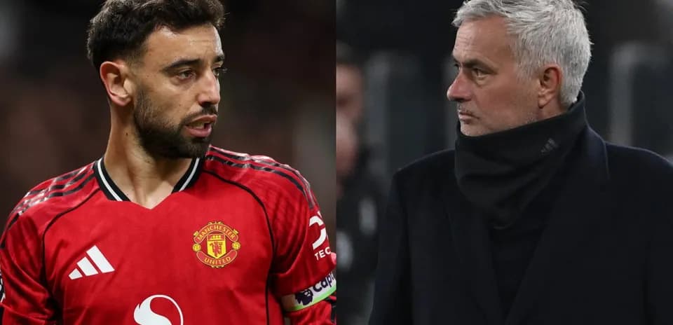 Bruno Fernandes and José Mourinho in profile