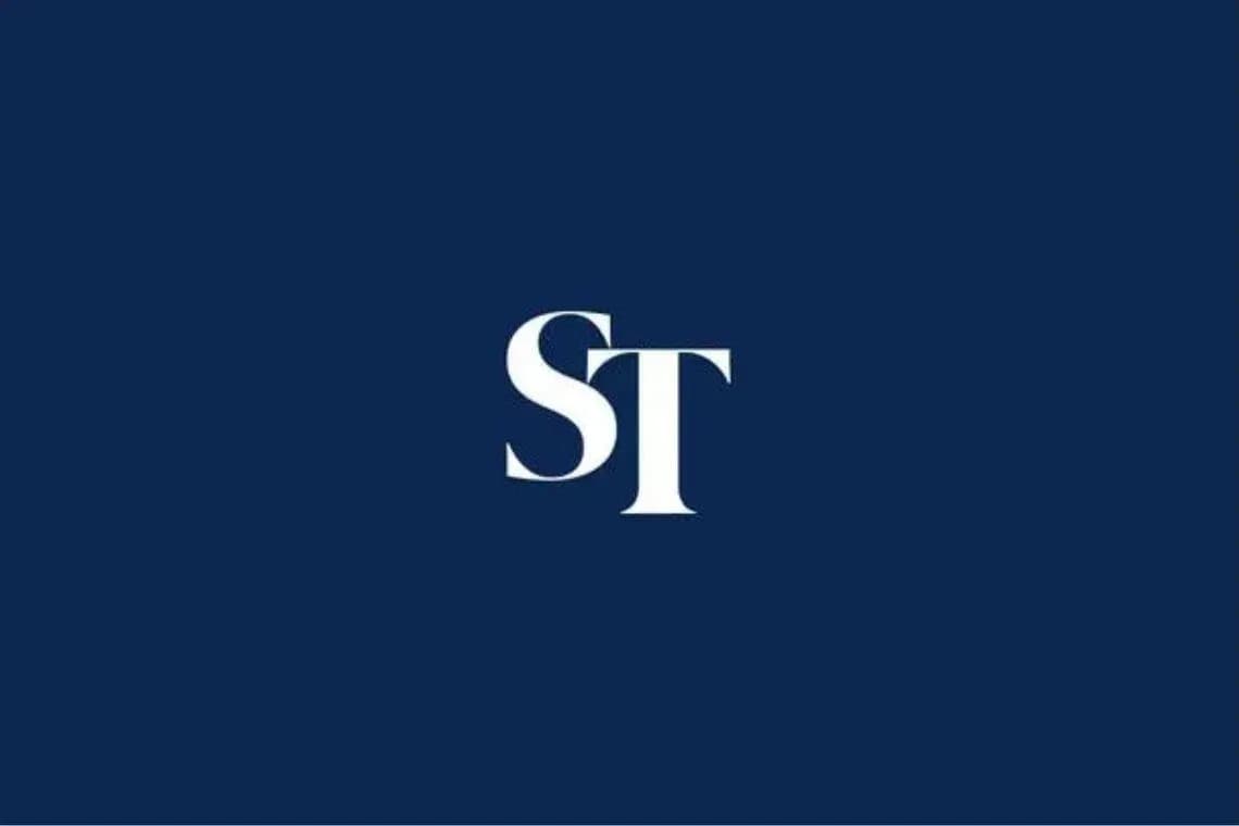 ST logo on dark blue background