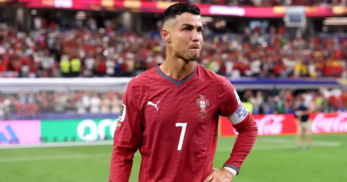 Cristiano Ronaldo in Portugal jersey on the field