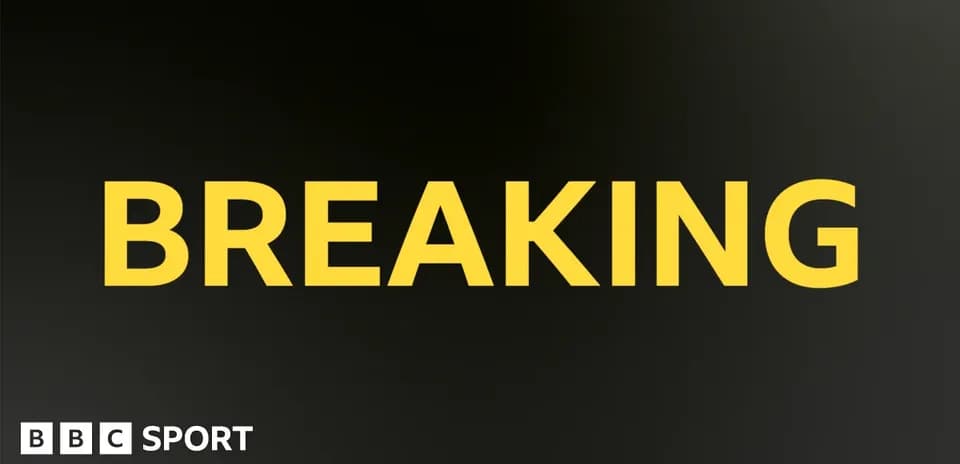 BBC Sport breaking news announcement graphic