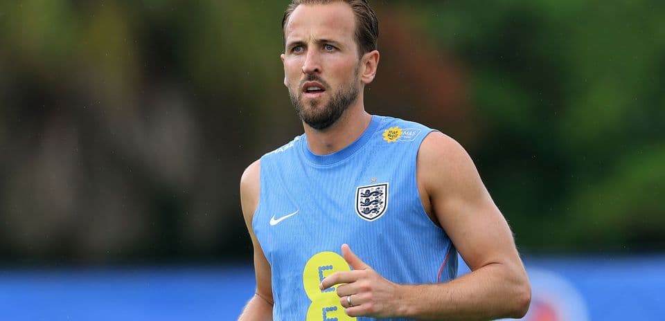 Harry Kane training during England practice session
