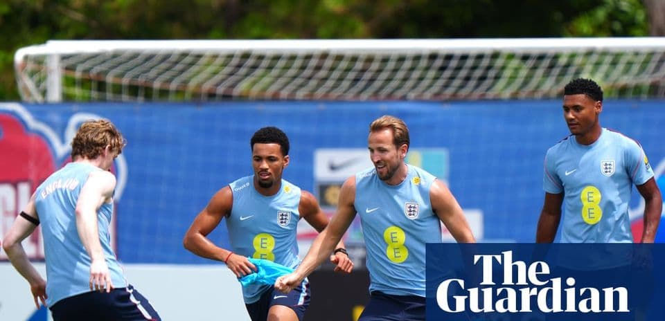 England team training session with players on pitch