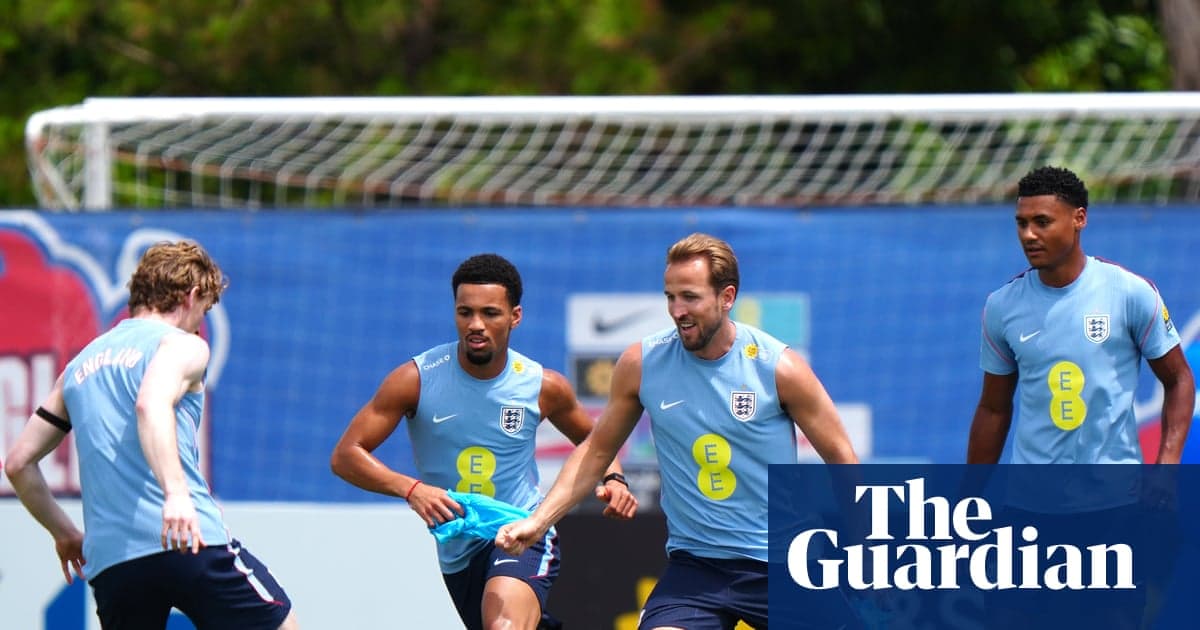England team training session with players on pitch