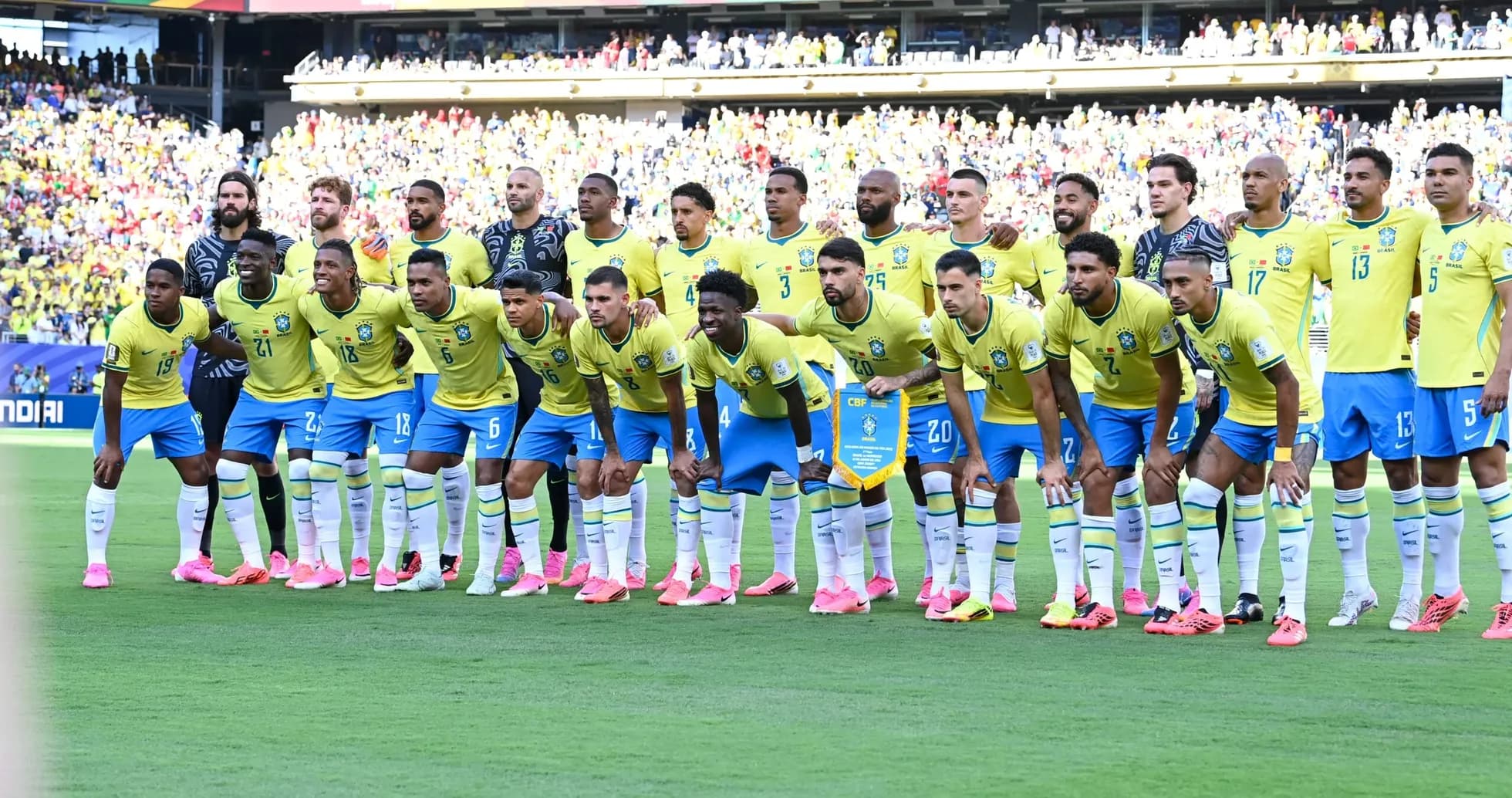 Braziliya futbol komandası matçdan əvvəl