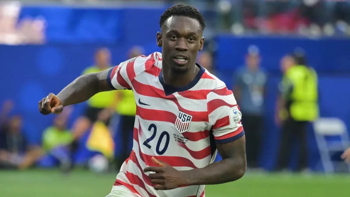 USA player celebrating after scoring a goal