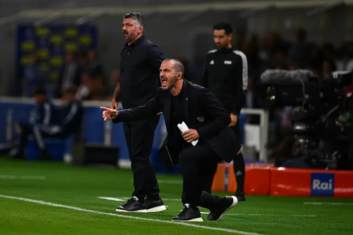 Coaches directing players from the sidelines during match