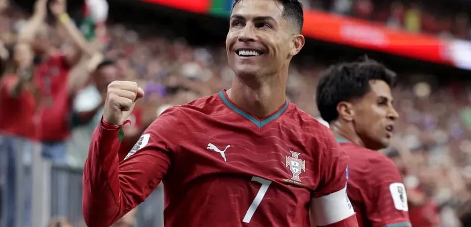 Cristiano Ronaldo celebrating goal for Portugal