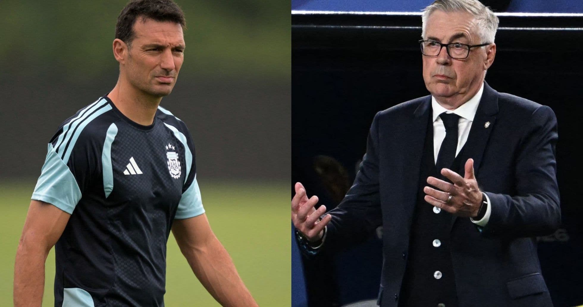 Two football coaches during training and match