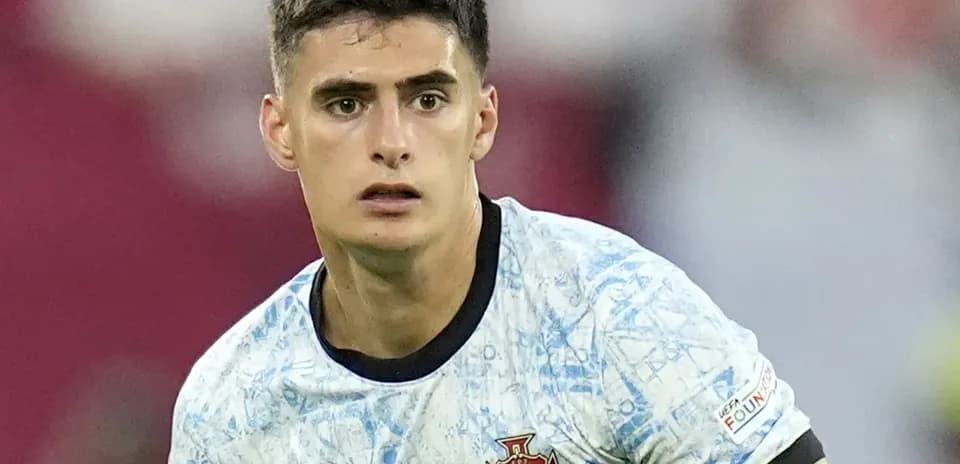 Player wearing Portugal jersey during match action