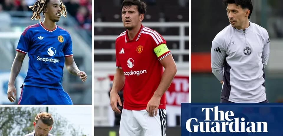 Four Manchester United players during training sessions