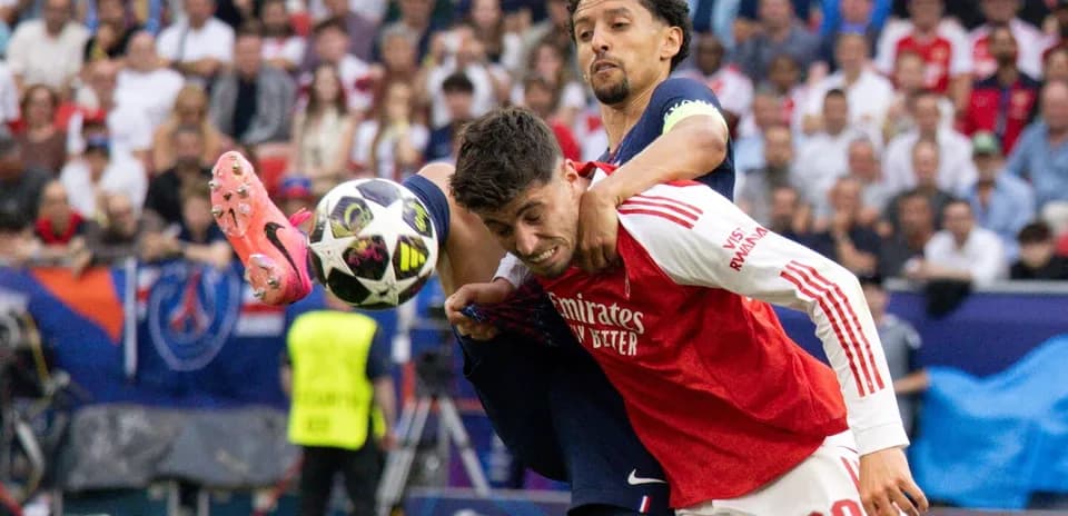 Champions League action shot.