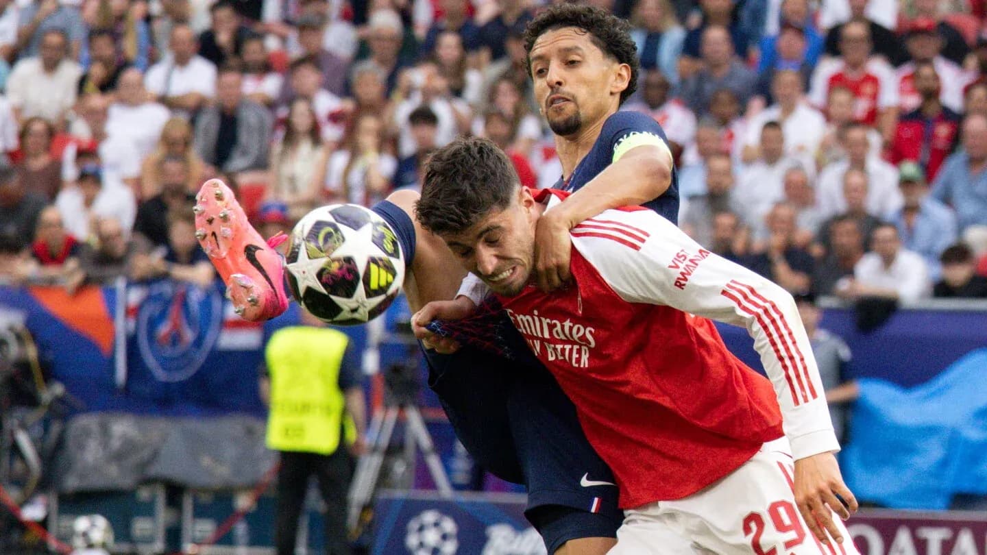 Champions League action shot.