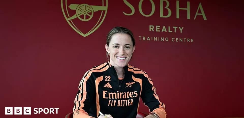 Player signing contract at Arsenal training center