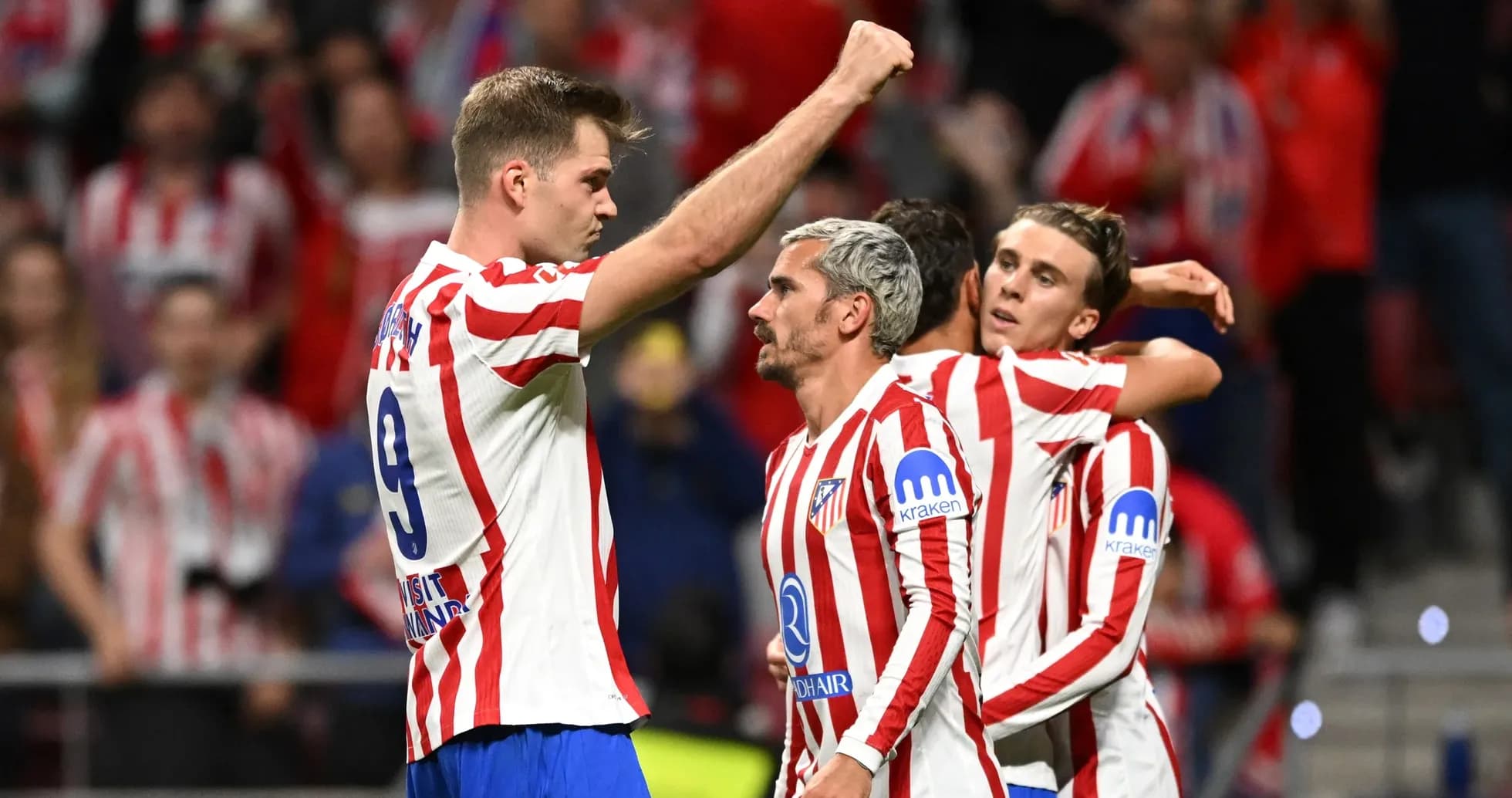 Atletiko Madrid futbolçularının qələbə sevinci