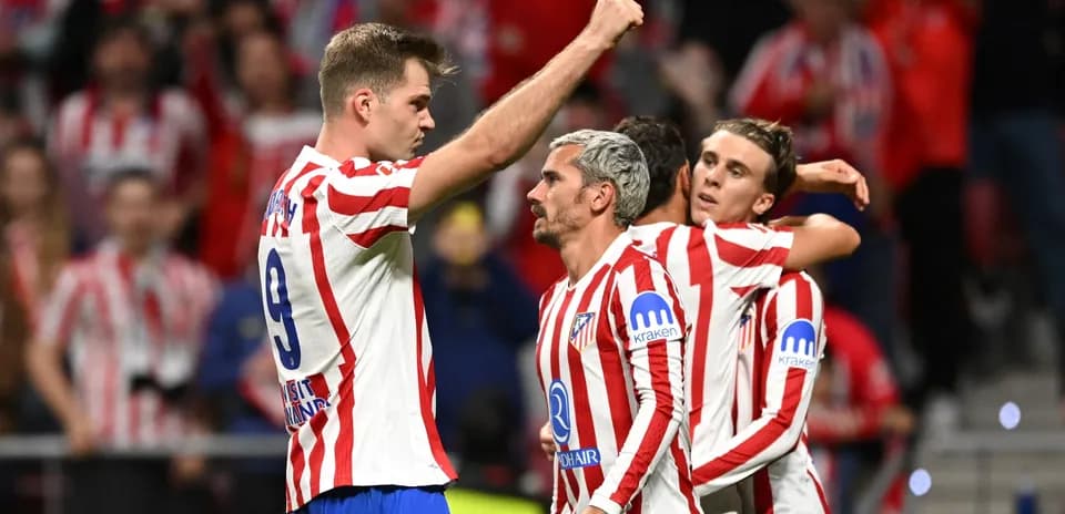 Atletiko Madrid futbolçularının qələbə sevinci