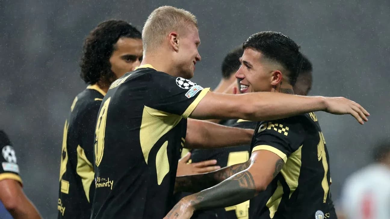Two players celebrating a goal during match