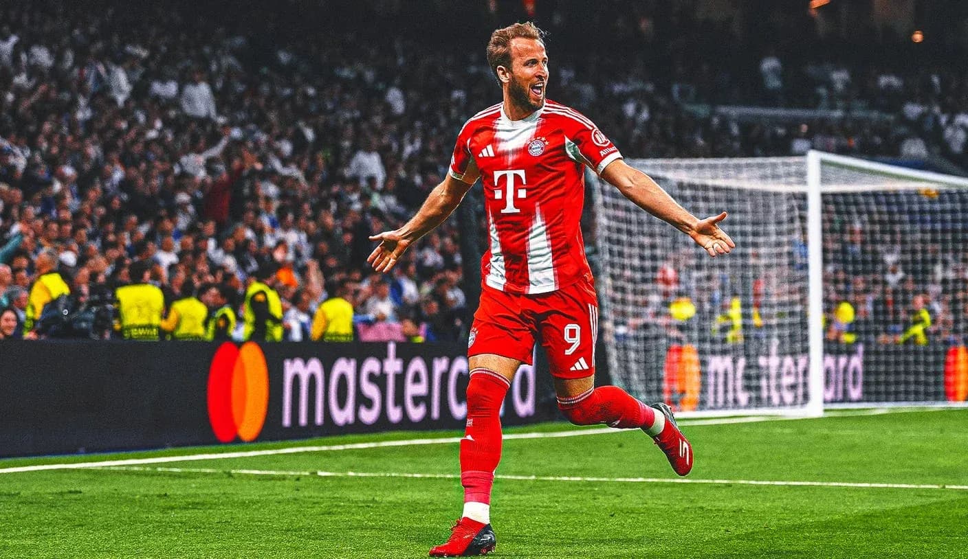 Bayern Munich player celebrating a goal during match