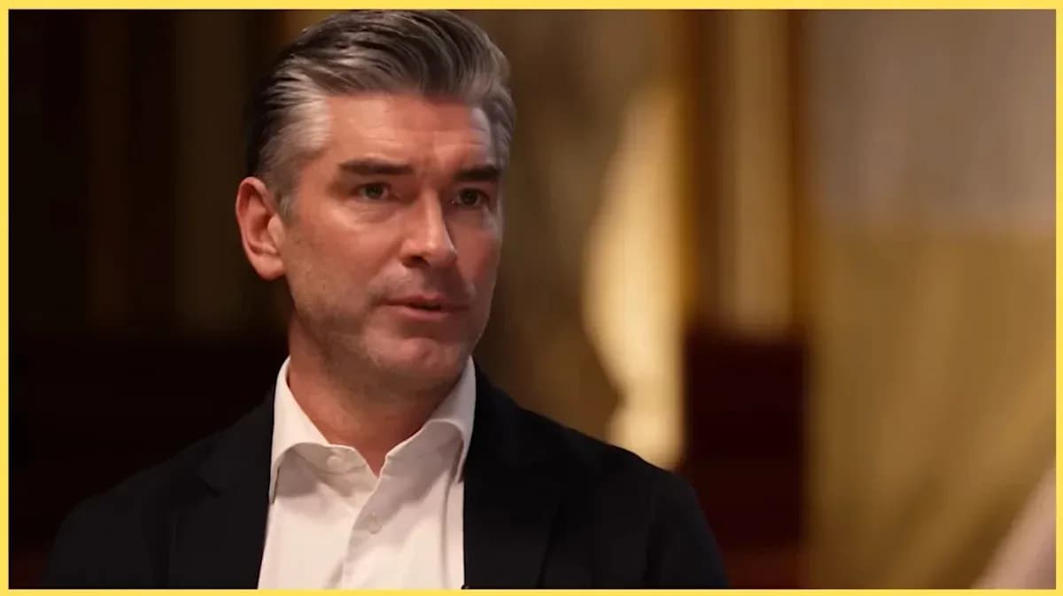 Man speaking during an interview setting
