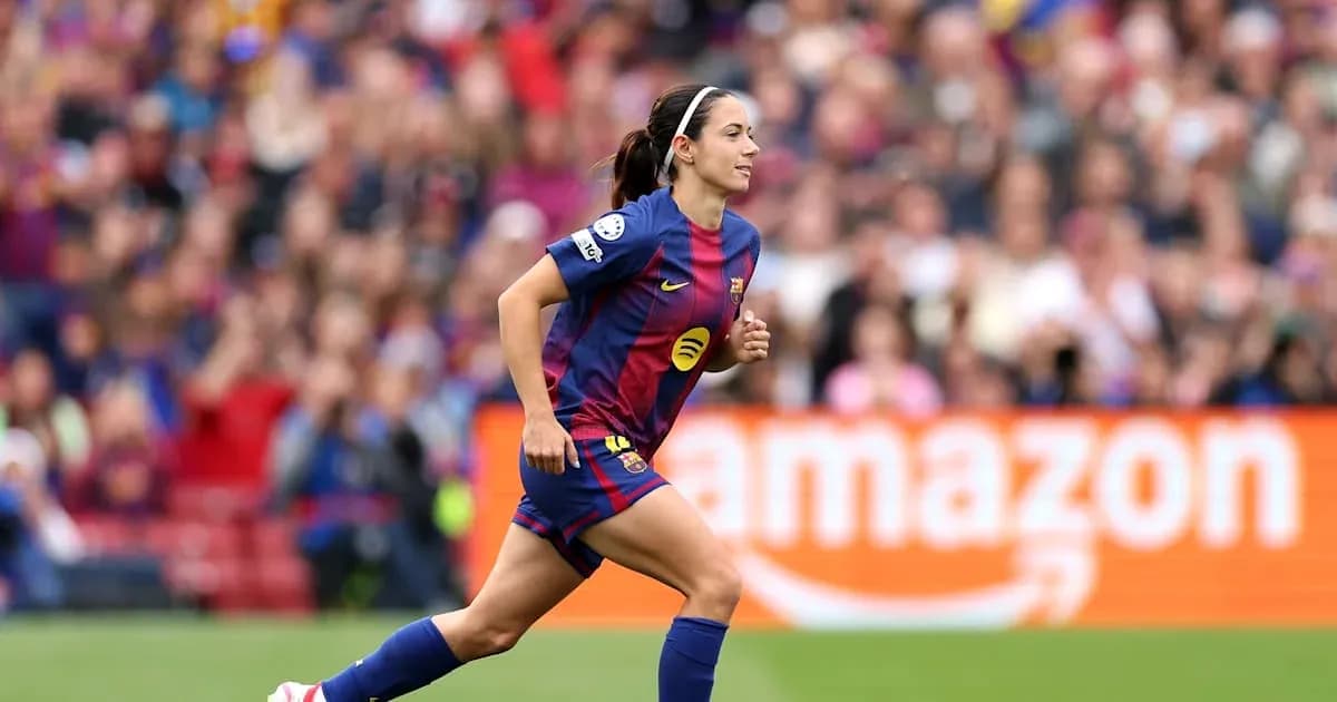Barcelona player running on the pitch during match