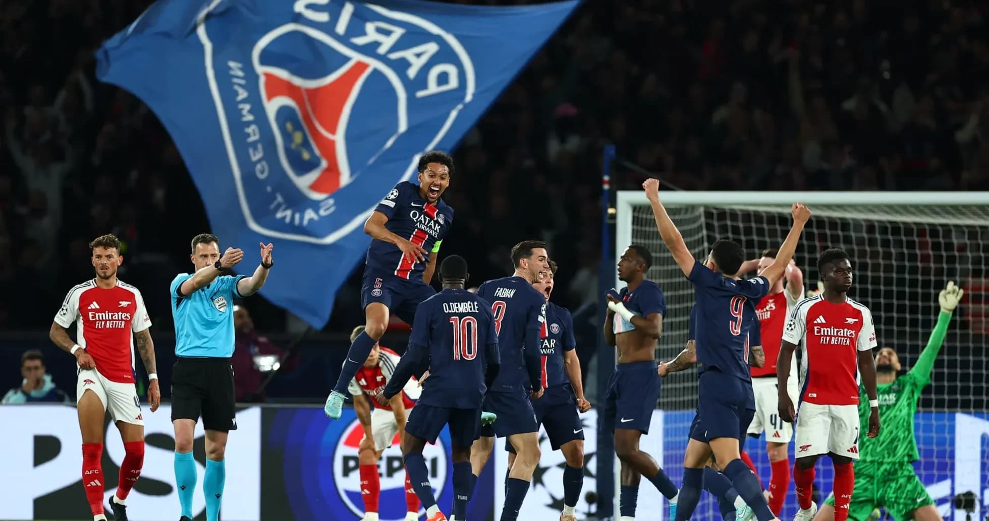 PSG oyunçularının sevinci