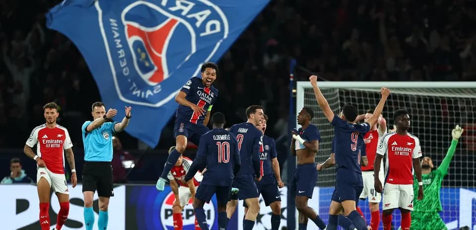 PSG oyunçularının sevinci