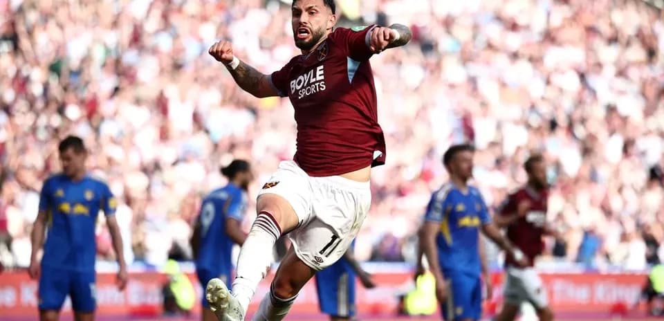 Player celebrating a goal during match at stadium
