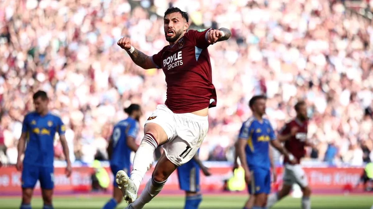 Player celebrating a goal during match at stadium
