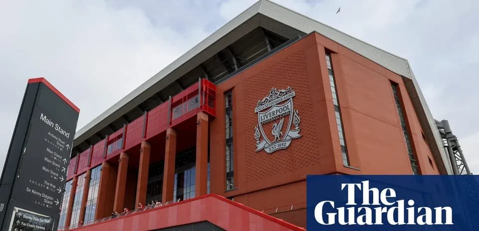 Liverpool FC's Anfield stadium exterior view