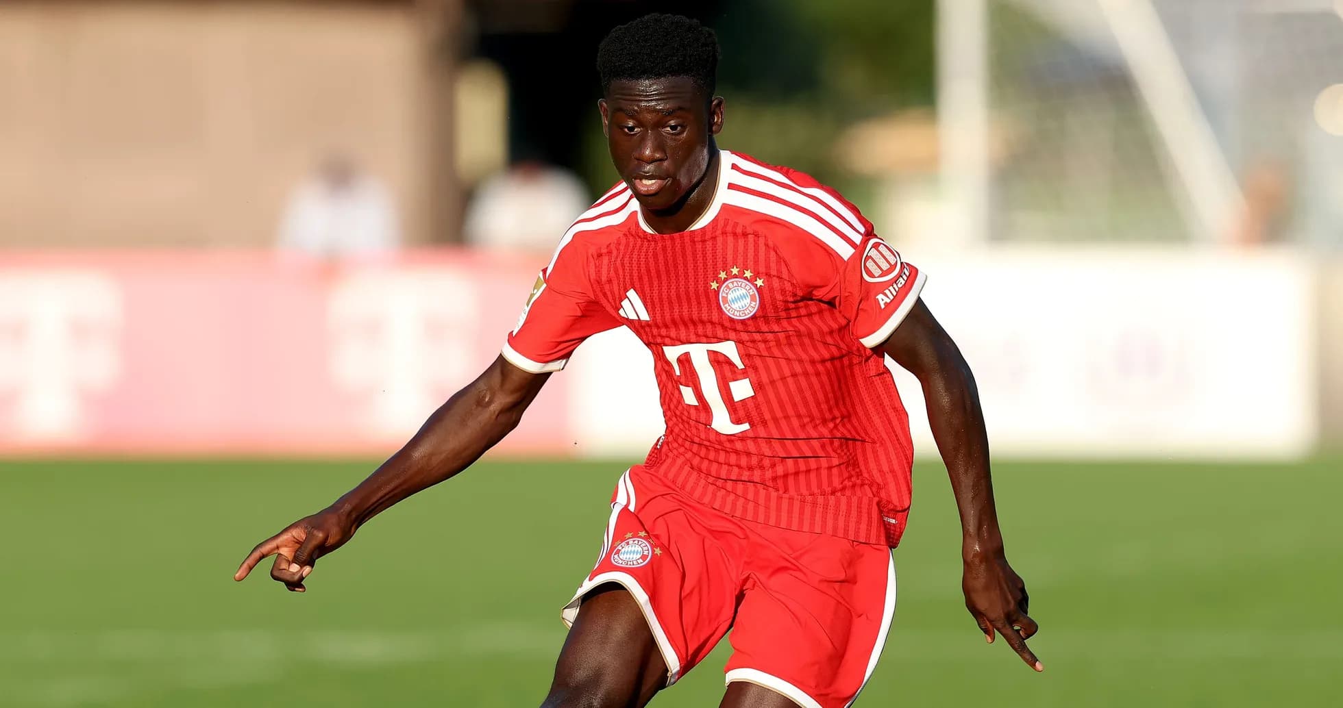 Bayern Munich player dribbling during training session