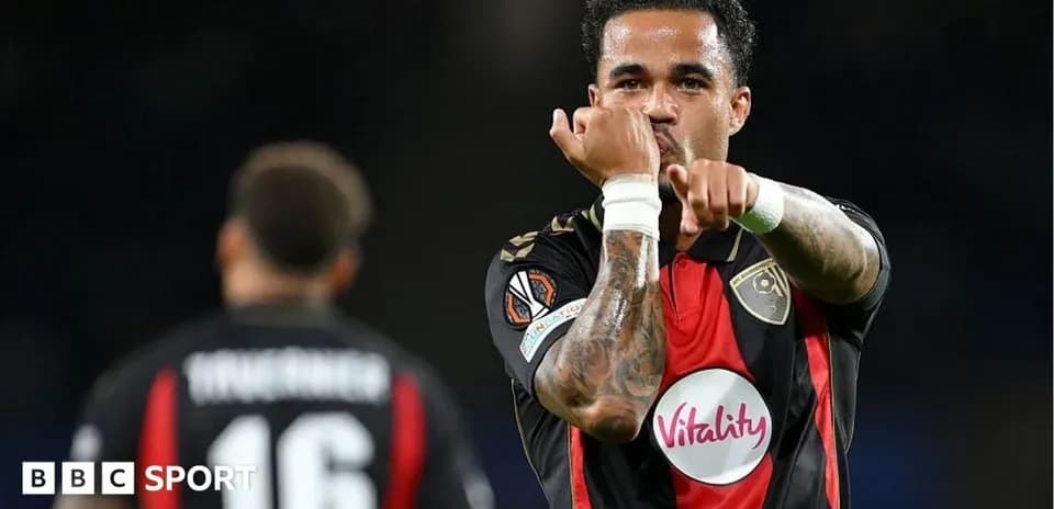 Bournemouth player celebrating a goal during match