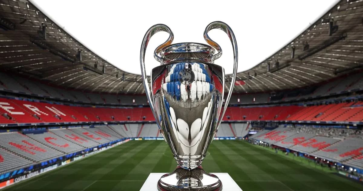 UEFA Champions League trophy at stadium