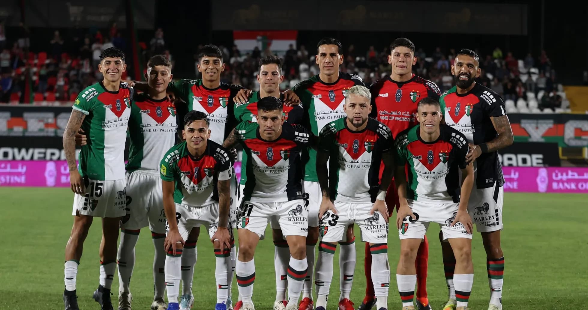 Palestino futbol komandasının oyunçuları