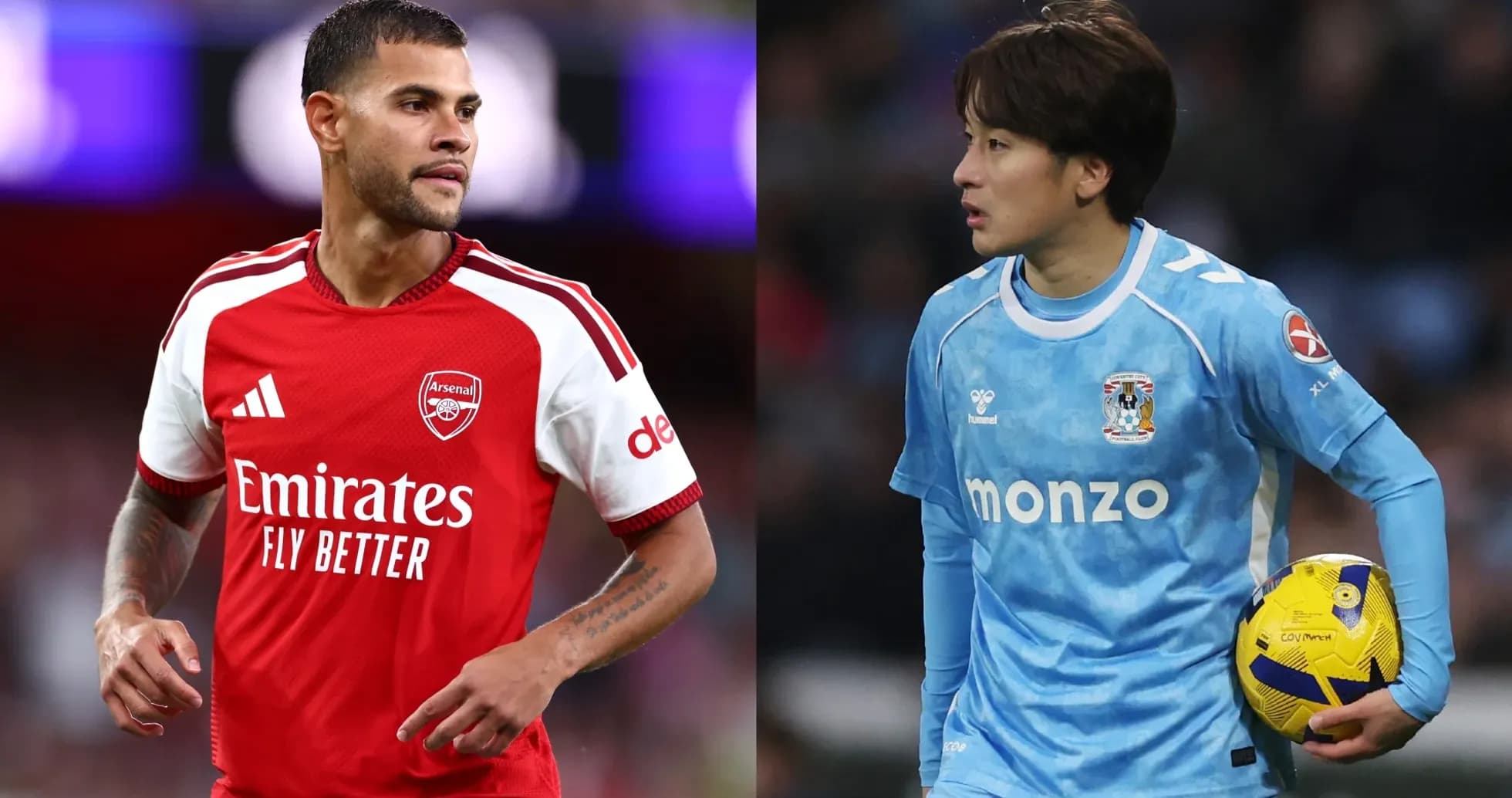 Arsenal və Coventry oyunçuları matçda
