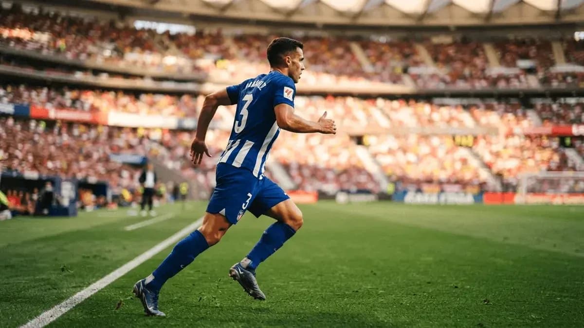 Futbolçu meydançada qaçaraq topa yaxınlaşır