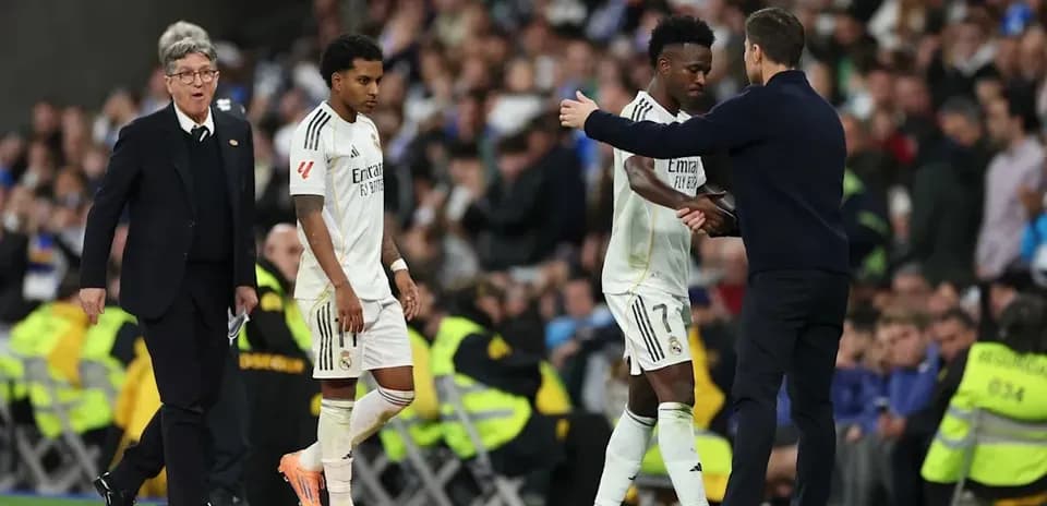 Real Madrid players substituted during a match