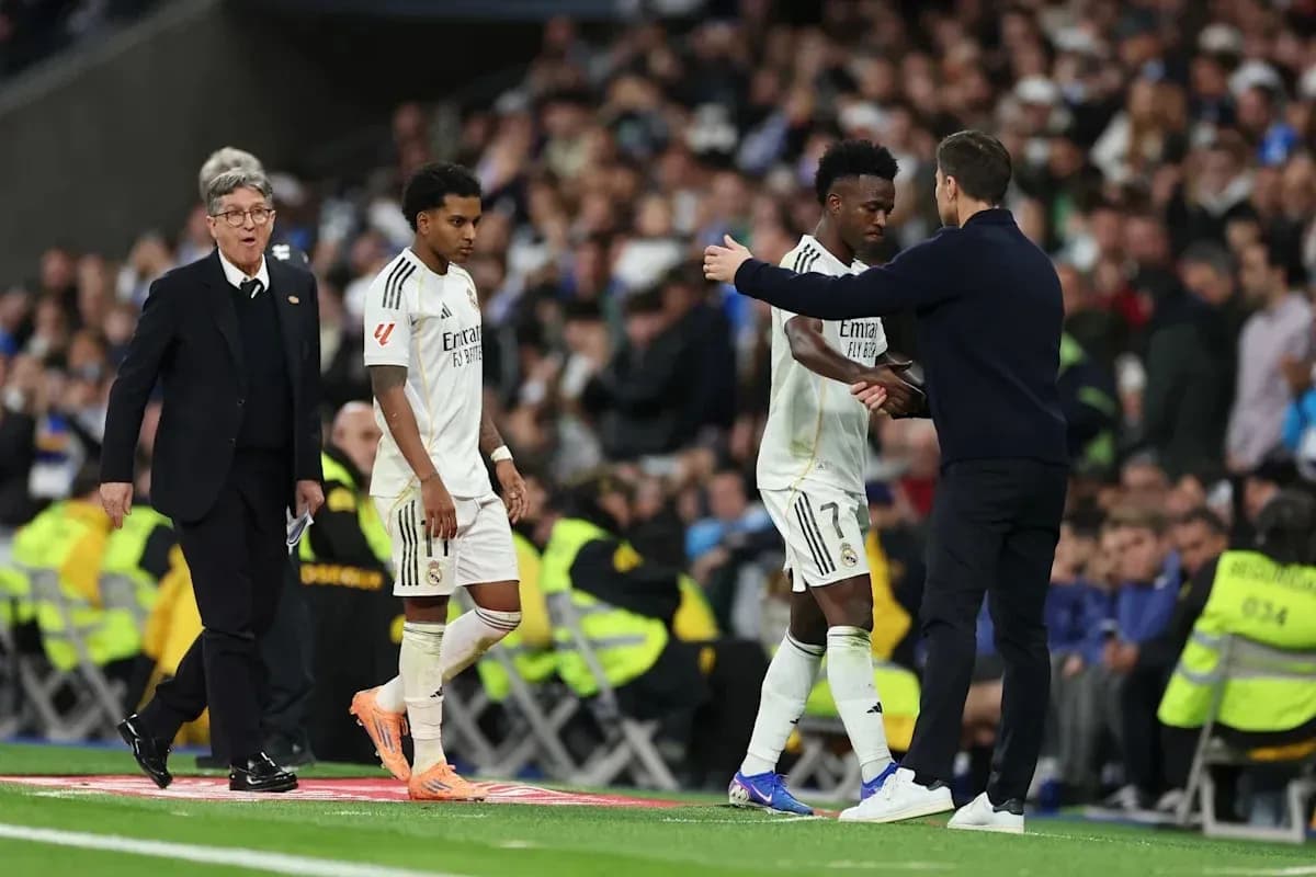 Real Madrid players substituted during a match