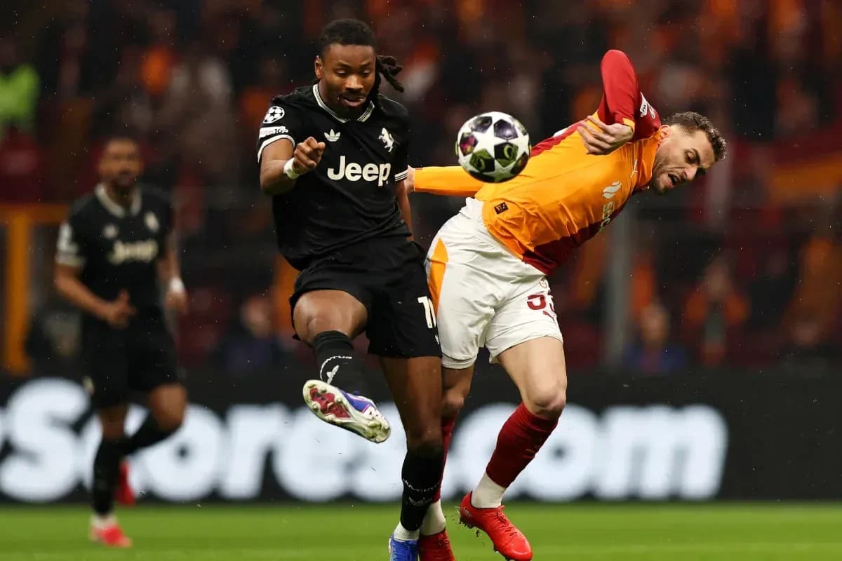 Two players contesting the ball during a match