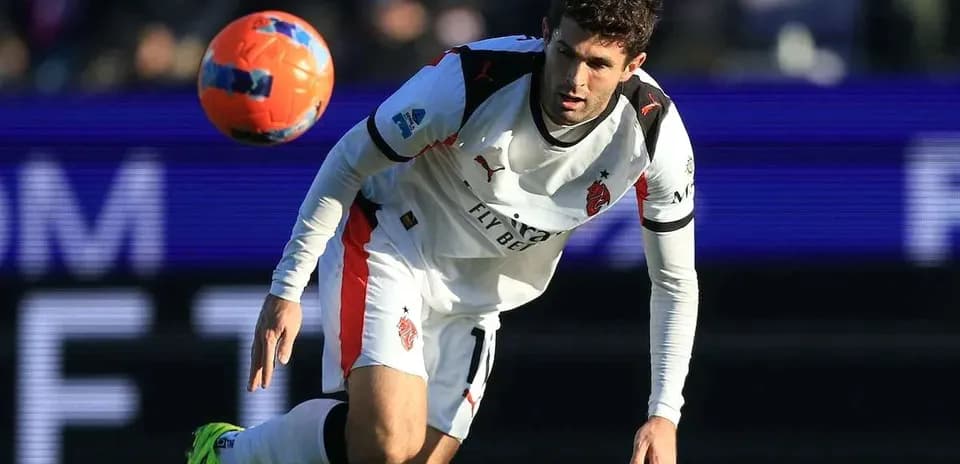 Player attempting to control the ball during match