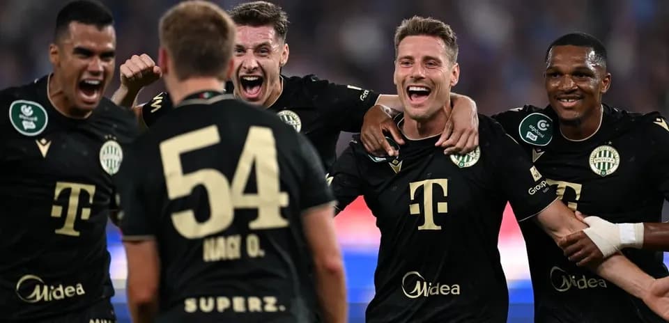 Ferencvárosi TC futbolçularının sevinci