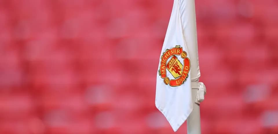 Manchester United corner flag in stadium