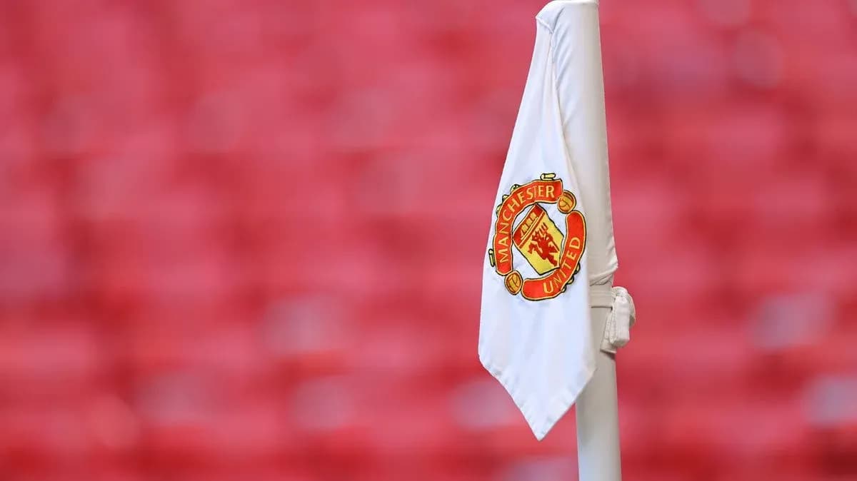 Manchester United corner flag in stadium
