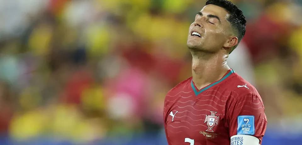 Cristiano Ronaldo in Portugal jersey during match