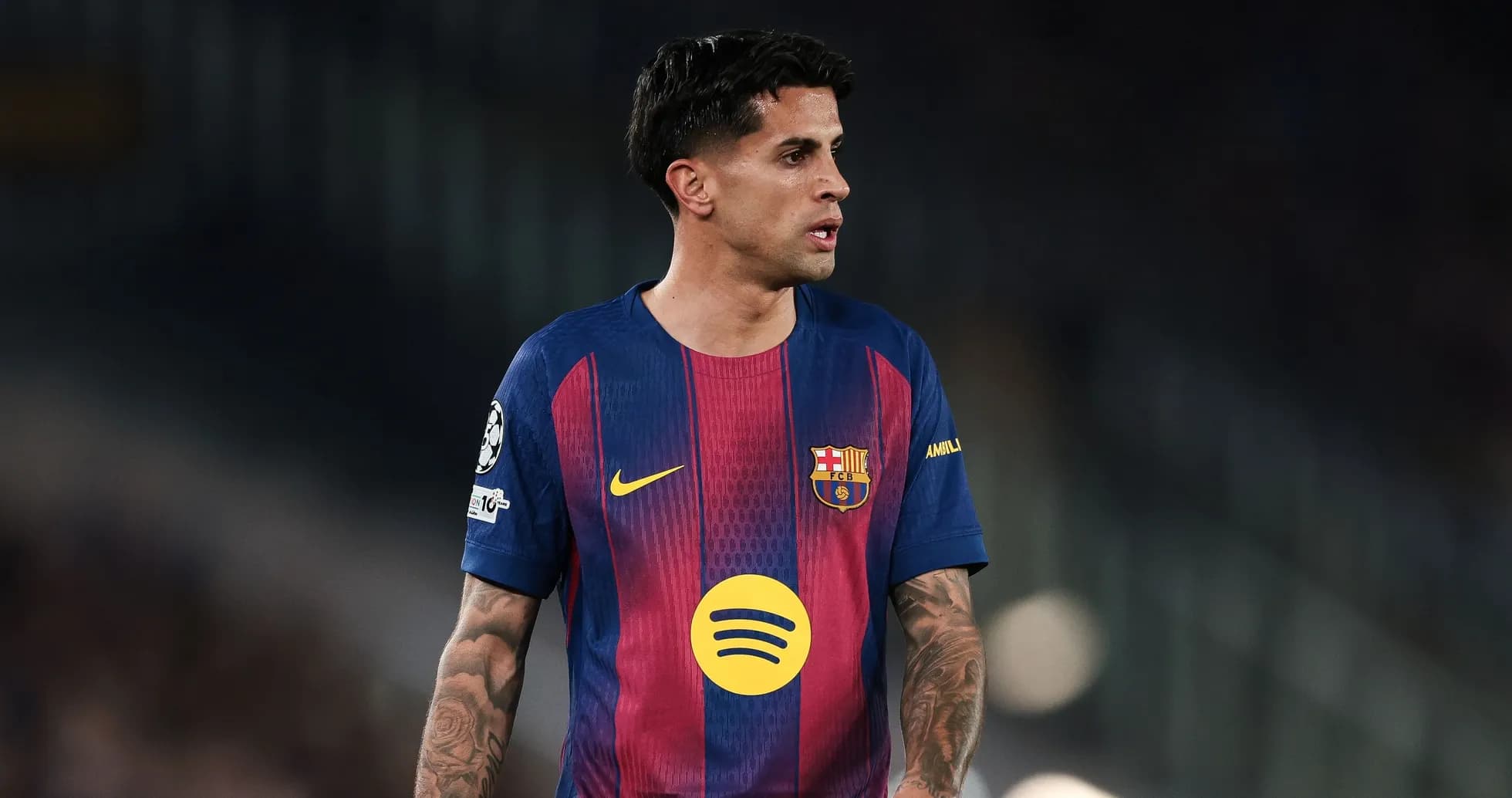 Barcelona player on the pitch during match
