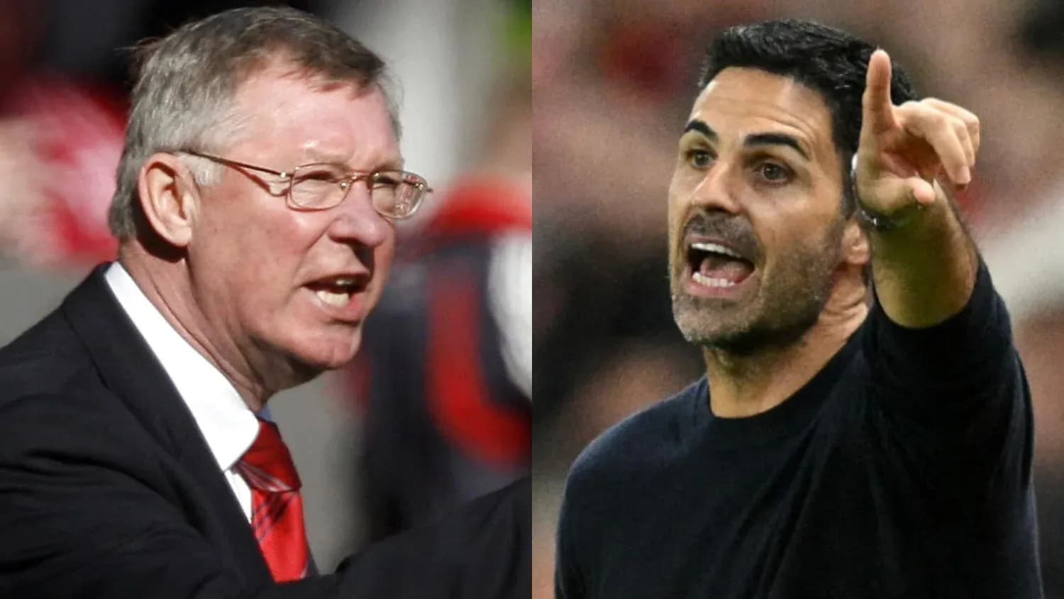 Two football managers giving tactical instructions
