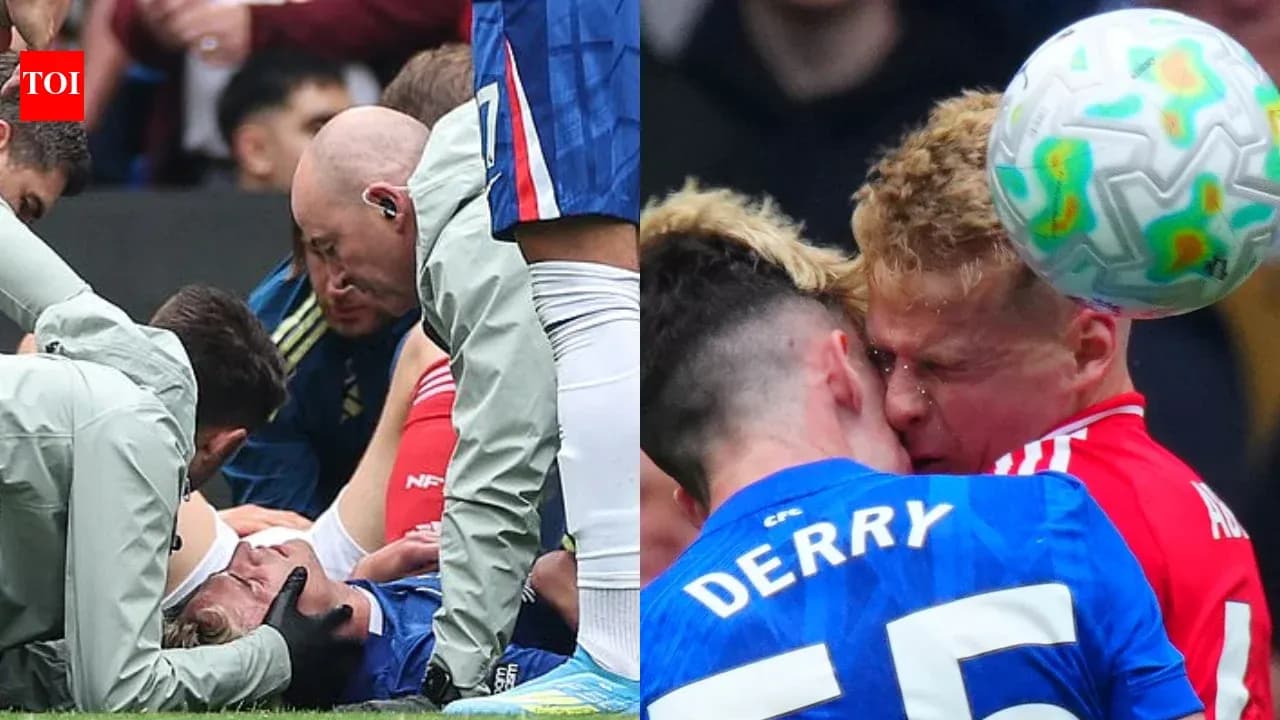 Players receiving medical attention after collisions on field