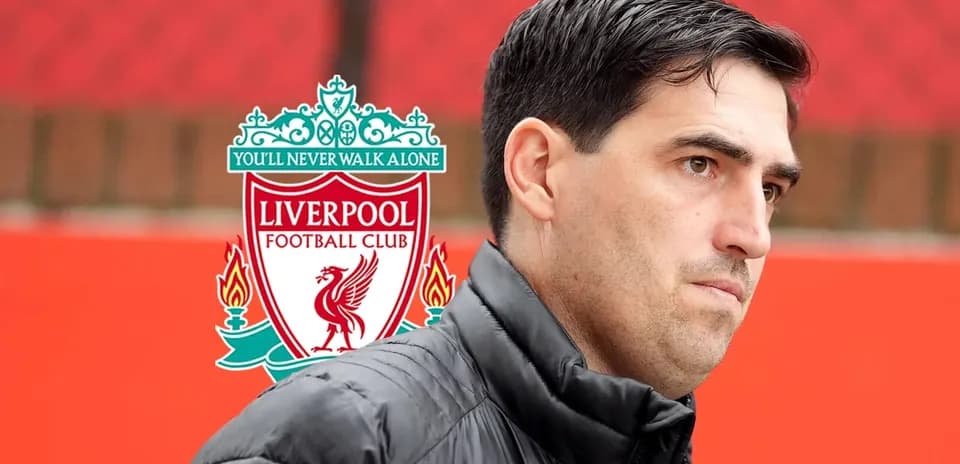 Liverpool FC logo with a man in a jacket