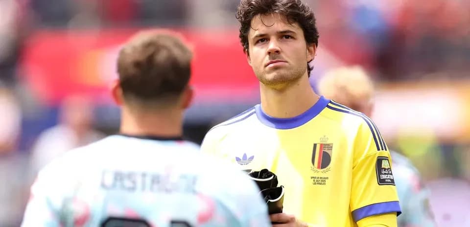 Goalkeeper in yellow jersey during match preparation